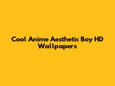 Cool Anime Aesthetic Boy HD Wallpapers
